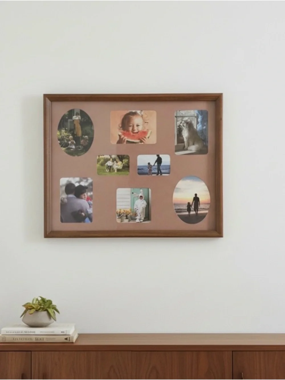 Empress Wood Frame Multi-Opening Photo Collage Frame 11x14” Holds 8 Photos